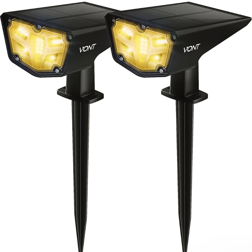 LED outdoor solar lights [2 pack]